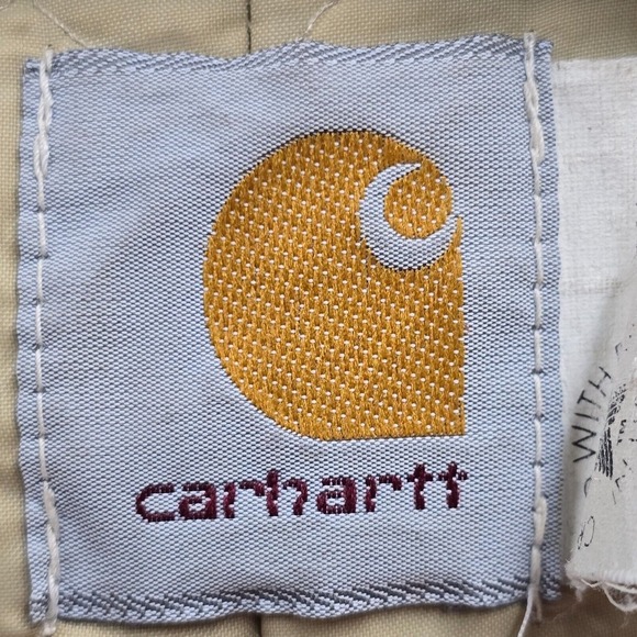 Carhartt Jacket Mens 3XL Green Canvas Quilted Workwear Distressed Vintage JQ142 - Picture 6 of 15